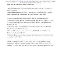 SETD2 Regulates the Methylation of Translation Elongation Factor