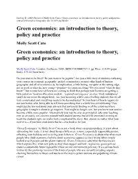An Introduction to Theory, Policy and Practice Green Economics