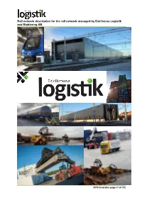 Rail Network Description for the Rail Network Managed by Eskilstuna Logistik and Etablering AB