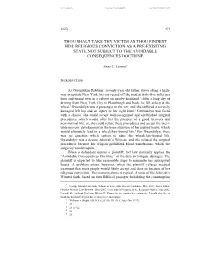 Thou Shalt Take Thy Victim As Thou Findest Him: Religious Conviction As a Pre-Existing State Not Subject to the Avoidable Consequences Doctrine