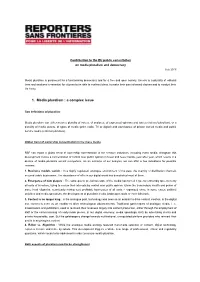 1. Media Pluralism : a Complex Issue