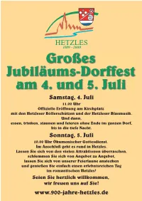 2009 Dorffest Hetzles.Pdf