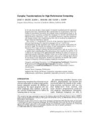Compiler Transformations for High-Performance Computing