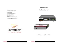 Magnum 200X Two-Port Repeaters Installation and User Guide (04/99)