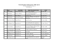 Quetta Mid Career Management Course-26 Participants List