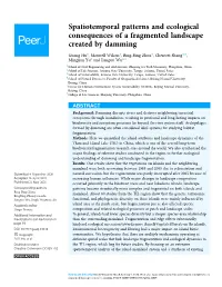 Spatiotemporal Patterns and Ecological Consequences of a Fragmented Landscape Created by Damming