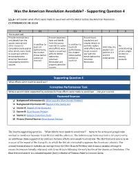 Was the American Revolution Avoidable? - Supporting Question 4
