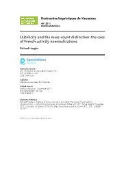 (A\)Telicity and the Mass-Count Distinction
