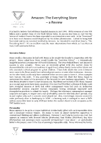 Amazon: the Everything Store – a Review