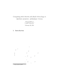 Computing with Sheaves and Sheaf Cohomology in Algebraic Geometry: Preliminary Version