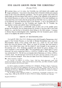 Five Grave Groups from the Corinthia* (Plates 17-21)