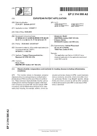 Oligonucleotide Compositions and Methods for Treating Disease Including Inflammatory Conditions