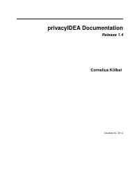 Privacyidea Documentation Release 1.4