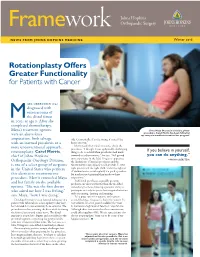 Rotationplasty Offers Greater Functionality for Patients with Cancer