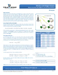 Wireless Link Budget Analysis How to Calculate Link Budget for Your Wireless Network