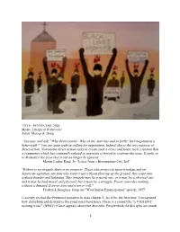 You May Well Ask: "Why Direct Action? Why Sit Ins, Marches and So Forth? Isn't Negotiation a Better Path?" You Are Quite Right in Calling for Negotiation