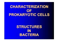 Characterization of Prokaryotic Cells Aryotic