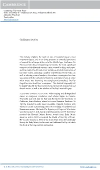 Guillaume Du Fay 2 Volume Hardback Set Alejandro Planchart Frontmatter More Information