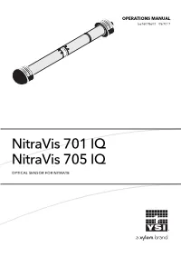 IQ Sensornet Nitravis 701 & 705 IQ Sensors User Manual