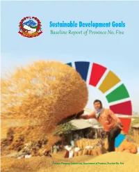 Sustainable Development Goals Baseline Report of Province No