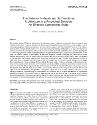 The Salience Network and Its Functional Architecture in a Perceptual Decision: an Effective Connectivity Study
