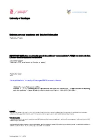 University of Groningen Between Personal Experience and Detached