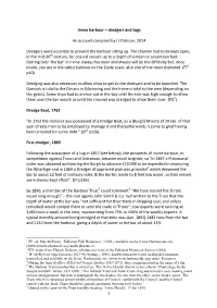 1 Irvine Harbour – Dredgers and Tugs an Account Compiled by I J Dickson