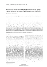 Biocontrol Mechanisms of Trichoderma Harzianum Against Soybean Charcoal Rot Caused by Macrophomina Phaseolina