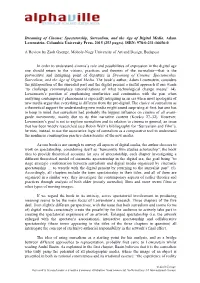 Dreaming of Cinema: Spectatorship, Surrealism, and the Age of Digital Media