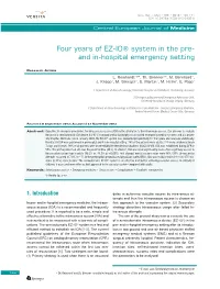 Four Years of EZ-IO® System in the Pre- and In-Hospital Emergency Setting
