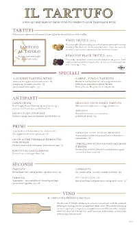 Il Tartfuo Menu 12.08.17