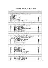 INDEX for Hypocrisy of Swadhyay