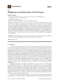 Morphisms and Order Ideals of Toric Posets