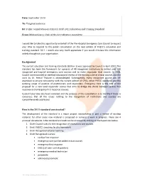 Public Consultation on PHECC's Draft 2011 Education and Tr