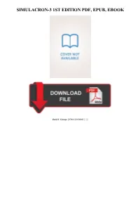 Read Book Simulacron-3 1St Edition