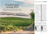 Sonoma's Most Exciting Avas