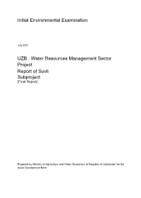 Suvli Subproject, Water Resources Management Sector Project