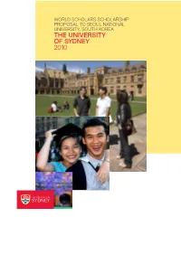 THE UNIVERSITY of SYDNEY 2010 Table of Contents