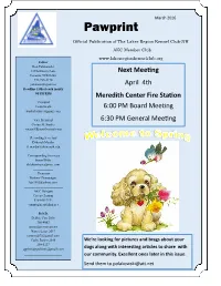 2016 April Pawprint