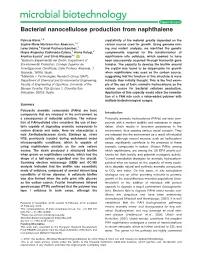 Bacterial Nanocellulose Production from Naphthalene