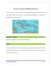 Jamaica's Location and Physical Features
