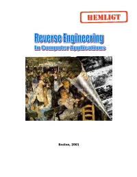 Lecture 1: Introduction to Reverse Engineering