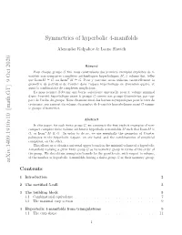 [Math.GT] 9 Oct 2020 Symmetries of Hyperbolic 4-Manifolds