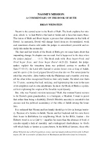 Naomi's Mission: a Commentary on the Book of Ruth
