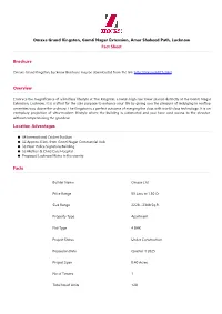 Omaxe Grand Kingston, Gomti Nagar Extension, Amar Shaheed Path, Lucknow Fact Sheet