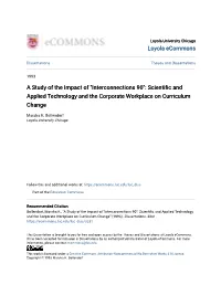 Scientific and Applied Technology and the Corporate Workplace on Curriculum Change