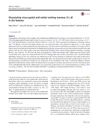 Dissociating Visuo-Spatial and Verbal Working Memory: It's All in the Features