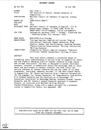 Ed 355 524 Author Title Institution Report No Pub Date Note Available from Pub Type Edrs Price Descriptors Document Resume Cs 21