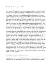 Newsletter Number 34: January 2, 2011 the First Year of the Decade, 2010, Began with the Earthquakes in Haiti, Which Were Follow