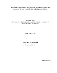 An Analysis of the Afar-Somali Conflict in Ethiopia and Djibouti